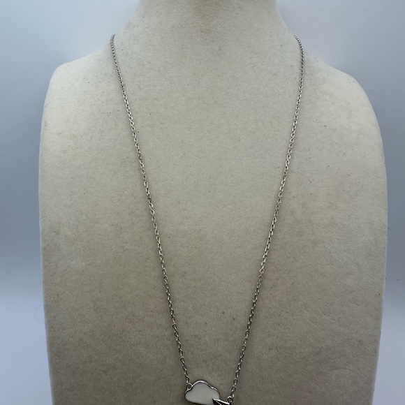 Dainty Silver 925 Cloud and Paper Airplane Pendant on Silver 925 Chain - Picture 4 of 15